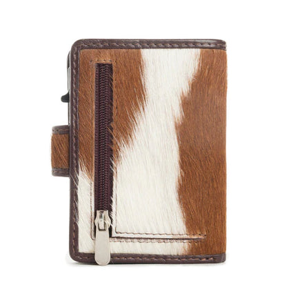 Mesa Maverick RFID Credit Card Holder in Brown & White 11293