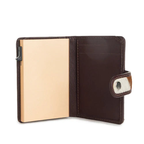 Mesa Maverick RFID Credit Card Holder in Brown & White 11293