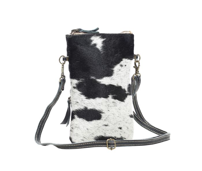 BLACK AND WHITE CROSS BODY BAG 1174