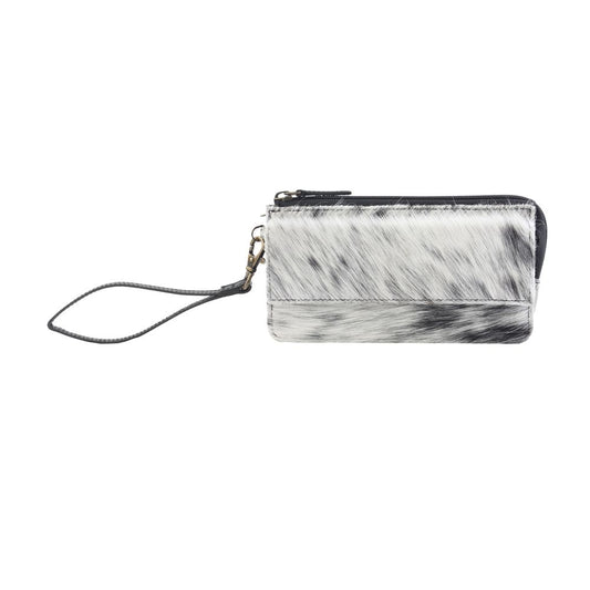 MESMERISING MONOCHROME LEATHER AND HAIRON WALLET 2730