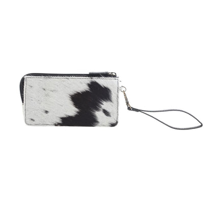 MESMERISING MONOCHROME LEATHER AND HAIRON WALLET 2730