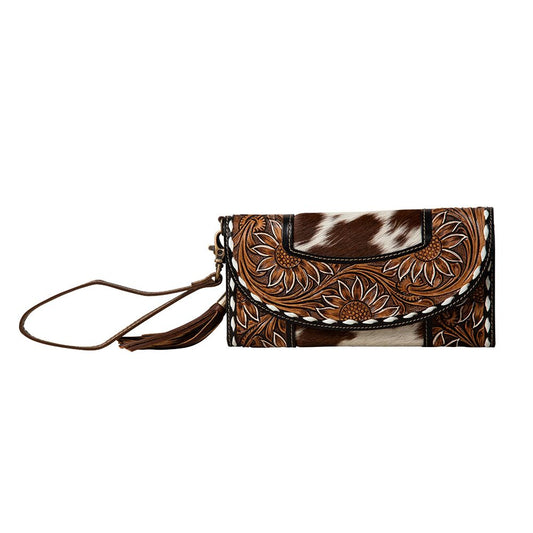 Sandstone Trail Hand-Tooled Wristlet Wallet 7481