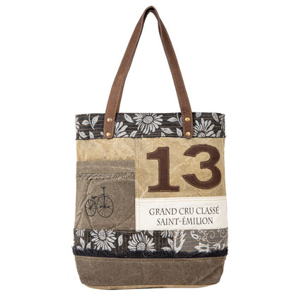 French Countryside Lucky 13 Patchwork Tote Bag 7885