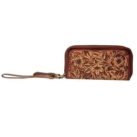 Magnolia Grove Hand-tooled Wallet 8093