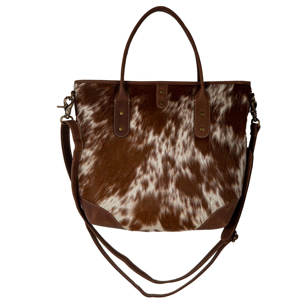 Cullom Trail Hair-on Hide Leather Hairon Bag in Fawn 8133