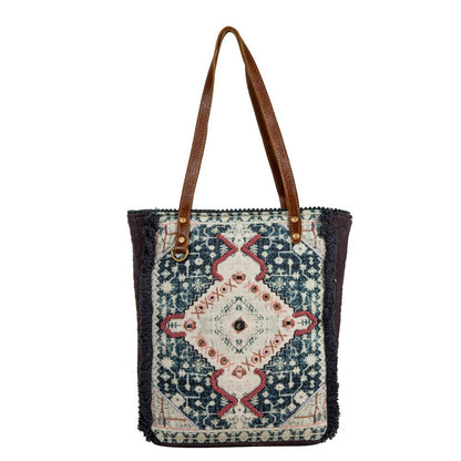 Homestyle Warmth Embroidered Tote Bag 8183