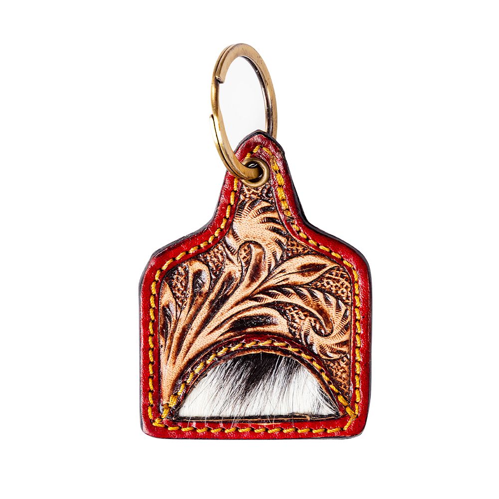 Prairie Home Hand tooled Key Fob 9453