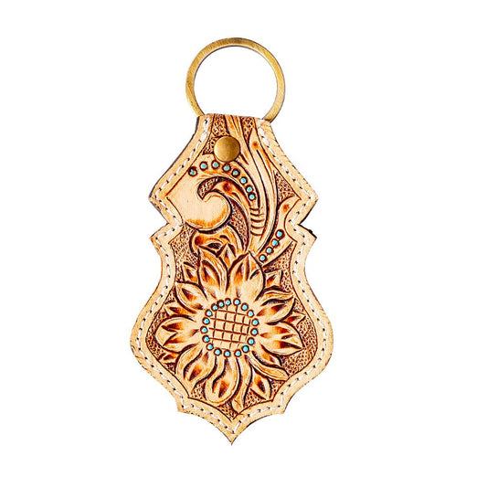 North Bloom Hand Tooled Key Fob 9464