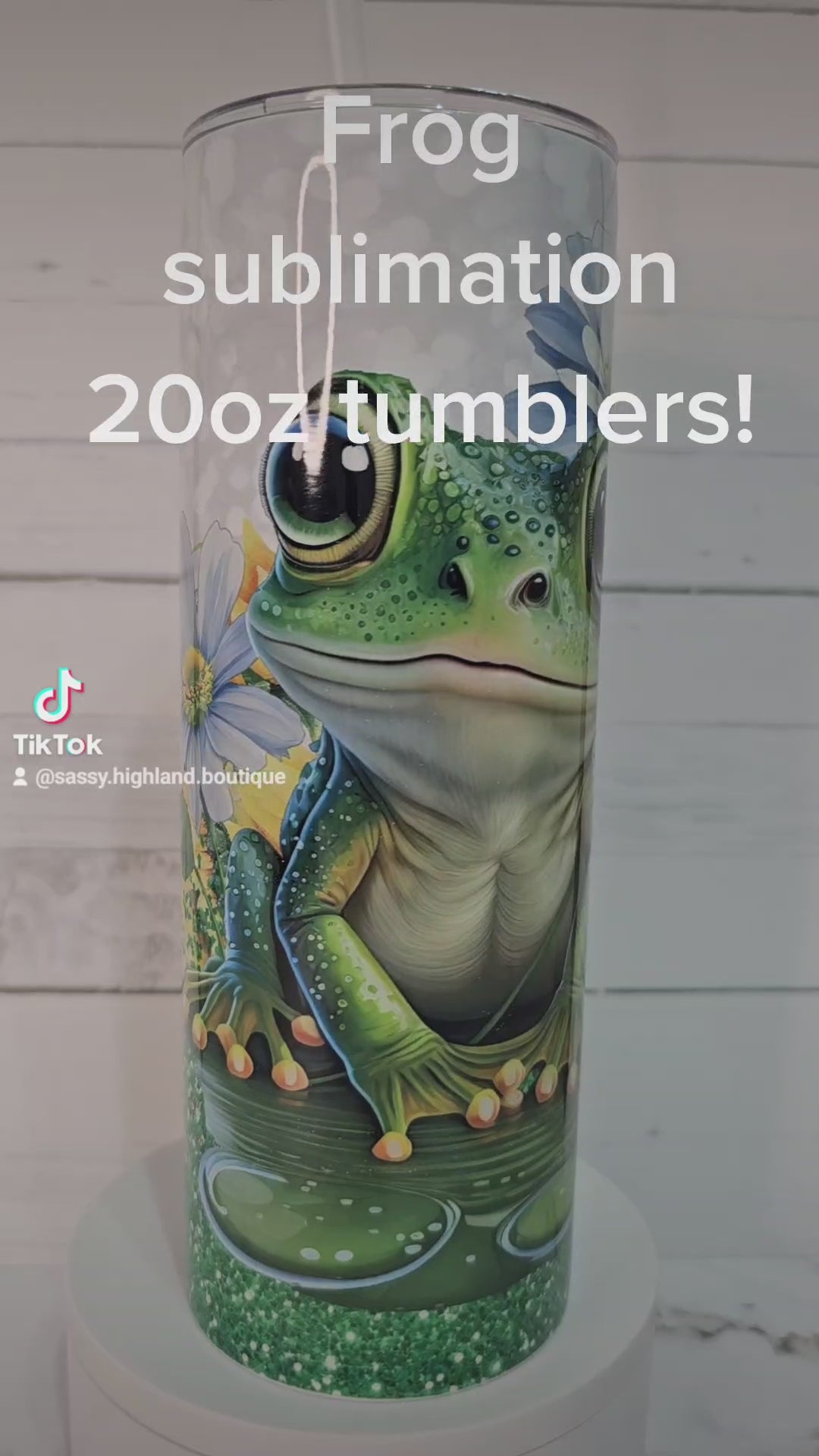 Frog Tumbler Wrap, Frog Embroidery Tumbler Sublimation By  WatercolorColorDream